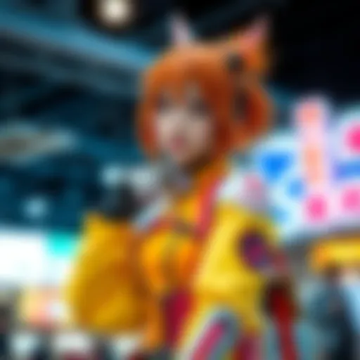 Cosplayer Nyukix wearing a vibrant Asuka costume with distinct orange hair and striking outfit details, posing confidently