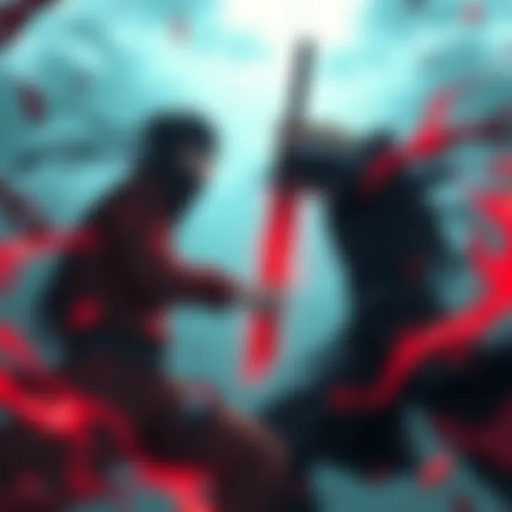 Obito vs Ichigo Battle Obito from Naruto and Ichigo from Bleach face off in an intense battle, showcasing their powers and determination.