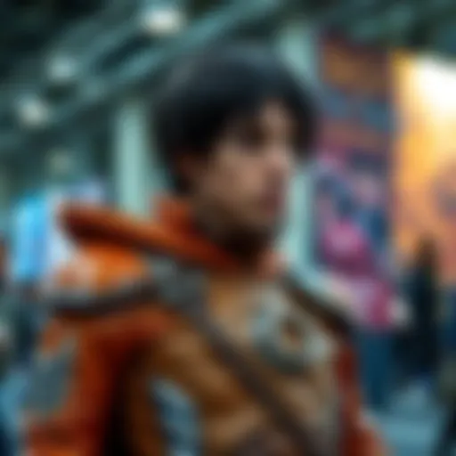 A person dressed in an original Titan cosplay made from leather, showcasing unique armor design inspired by Attack on Titan.