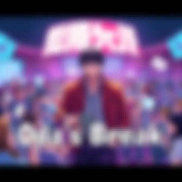 Illustration of Oda taking a break, surrounded by fan discussions and predictions in a lively forum setting.