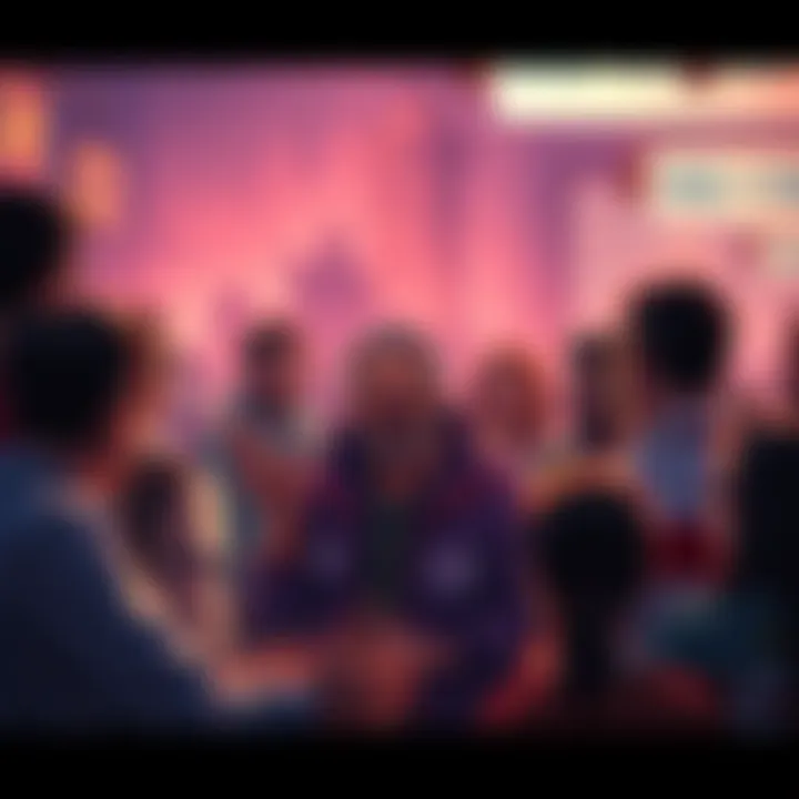 Oda talking with excited fans about a new plot element in a lively forum discussion