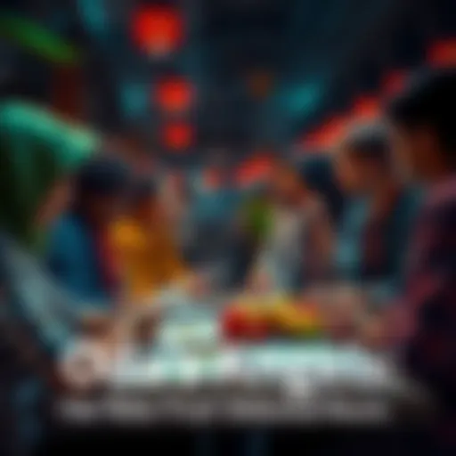 Oda's Angels discussing Nika fruit A group of people engaged in a lively discussion about the significance of the Nika fruit, with notes and fruits in front of them.