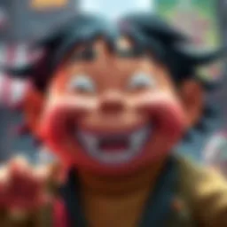 Oda's Goofy Character A funny character from Oda's latest release making silly faces and entertaining fans with laughter.