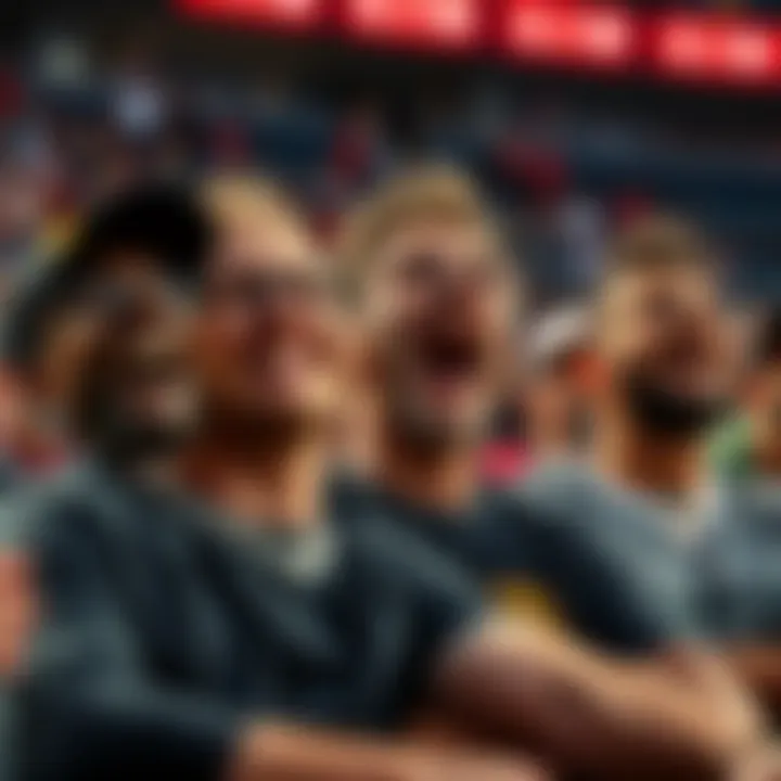 Fans showing mixed reactions towards Oden, some laughing while others look upset, highlighting the humor and criticism in the situation.