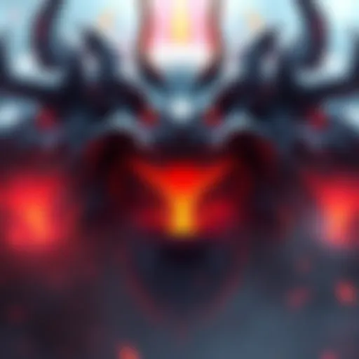 Illustration of Odin's final form featuring Mogs with multiple mouths, showcasing intricate design details