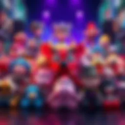 A colorful display of Official S3 Plushies showcasing various characters, appealing to fans and collectors