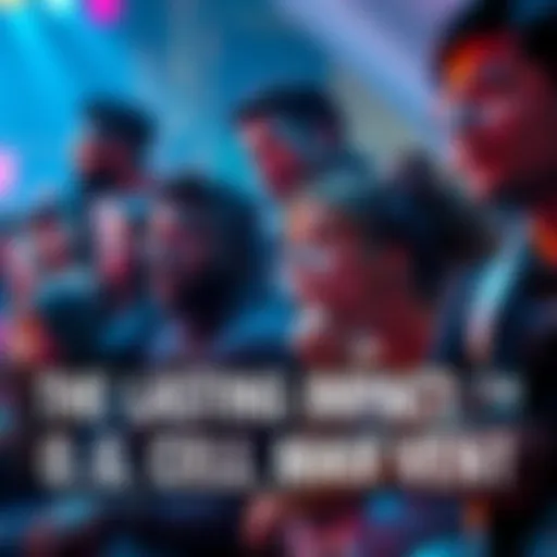 A group of fans expressing sadness and distress, reflecting on their experiences related to the O.G. Cell Max Event. Some are in deep thought, while others talk in support groups.