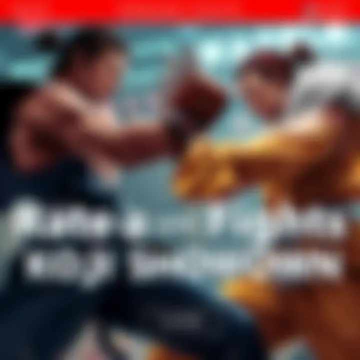 Tokita Ohma and Kaburagi Koji facing off in a fierce fight, showcasing their fighting styles and determination