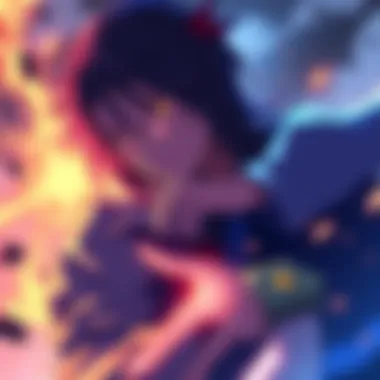 Oito expressing her heartfelt plea to Kurapika for protection during the succession contest, showcasing her emotional struggle and family ties.