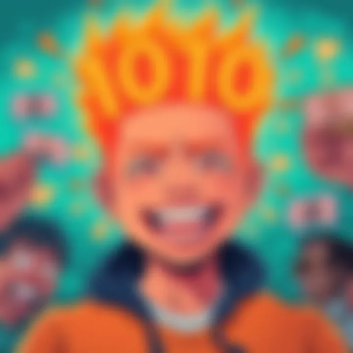 A vibrant illustration of Okarun with a bold expression, surrounded by heated online comments and debate bubbles representing community reactions.