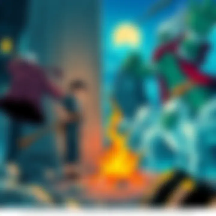 Artwork from Chapter 310 showing characters and vivid scenes of the Water 7 arc illustrating Eiichiro Oda's style