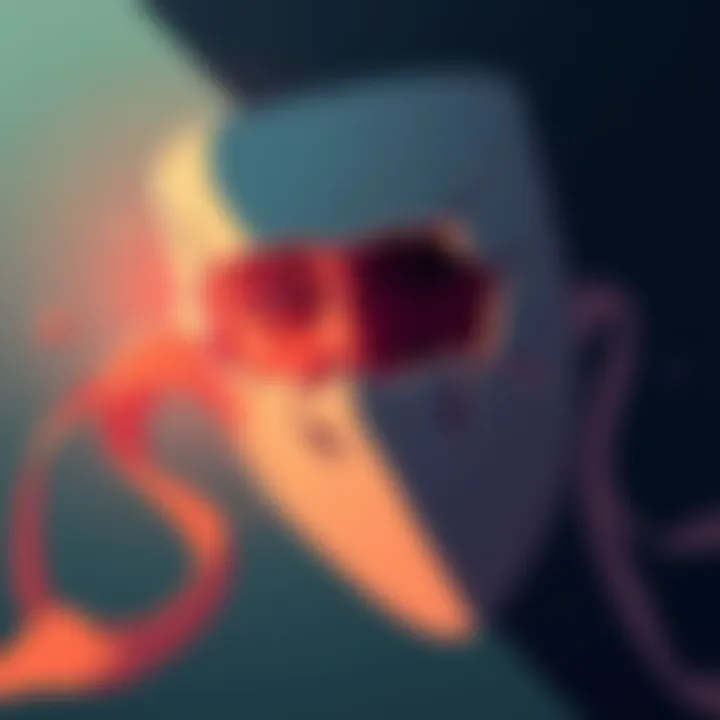 An illustration showing a broken mask revealing a hidden face behind it, symbolizing the return of an old scam.