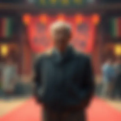 Old Man Todo stands confidently in front of a backdrop, representing his surprise appearance in the finale over Megumi, with people discussing his role online.