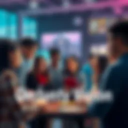 A group of diverse people discussing and sharing ideas representing community engagement inspired by Omatsu's vision.