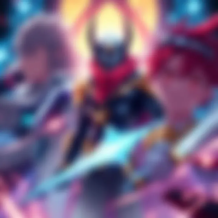 Concept art showcasing characters and scenes from Omega as an anime