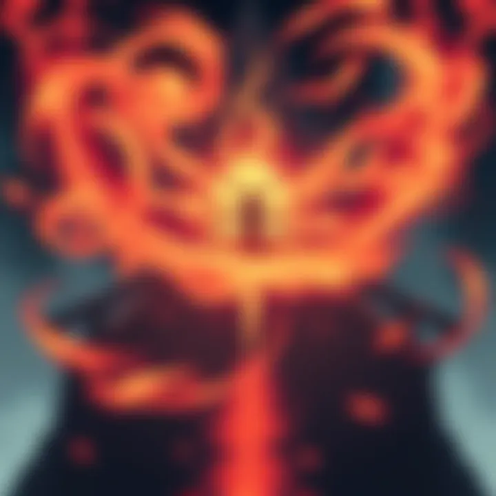 An imaginative illustration showing Omen surrounded by swirling energy representing Haki, with hints of the Voice of All Things in the background. The scene conveys a connection between the three elem...