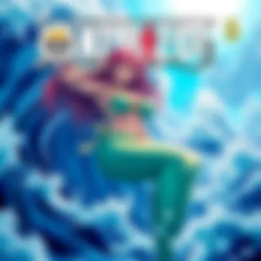 One Piece Chapter 1183 Cover Cover of One Piece Chapter 1183 showing a character in a mermaid outfit with waves and a vibrant ocean background.