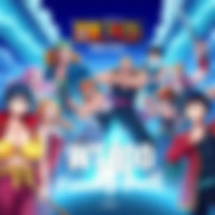 Illustration showing top characters from the One Piece WT100 Poll with their rankings and community reactions