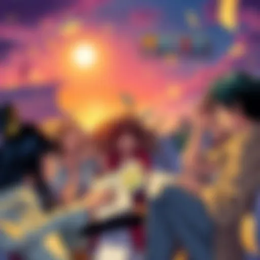 Fans discussing theories about One Piece treasure hunt with maps and notes