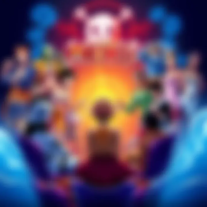 One Piece Characters Discussion Fans of One Piece debating character development with various characters illustrated around them