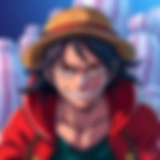 A front-facing illustration of a One Piece character, showcasing their unique features and vibrant colors.