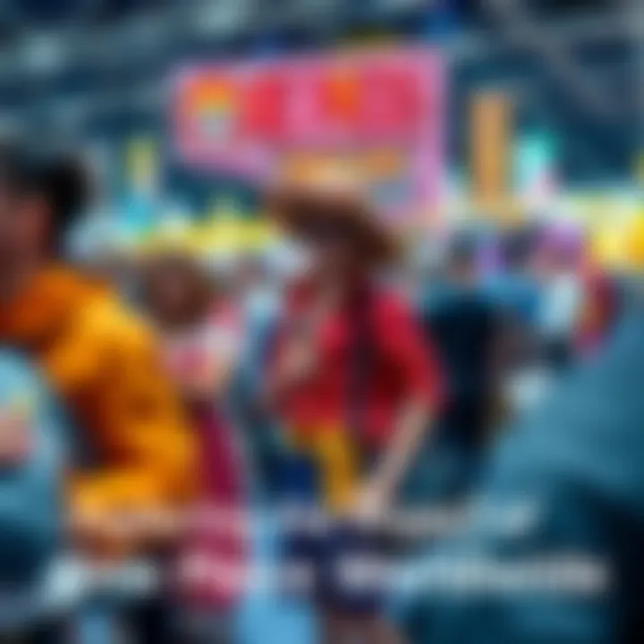 One Piece Characters and Fans Fans dressed as One Piece characters at a convention, celebrating the series' cultural impact.