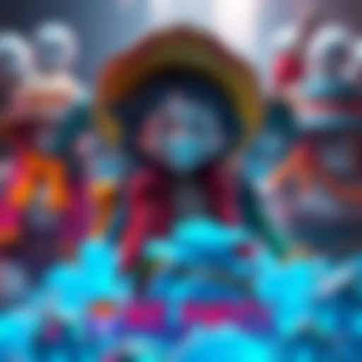 Creative designs of One Piece characters made in Spore, showing unique styles and features inspired by the series.