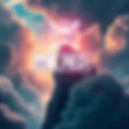 A bold One Piece symbol surrounded by dramatic clouds, hinting at an unexpected twist in the story.