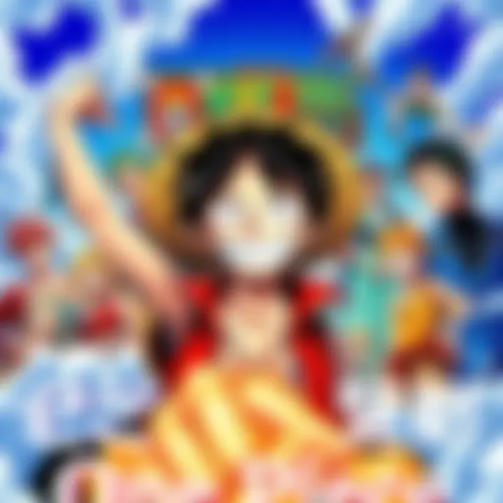One Piece Manga Cover Cover of One Piece manga showcasing main character and iconic scenes