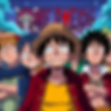 One Piece characters looking concerned A group of One Piece characters with worried expressions, symbolizing fan anxiety about the series ending.
