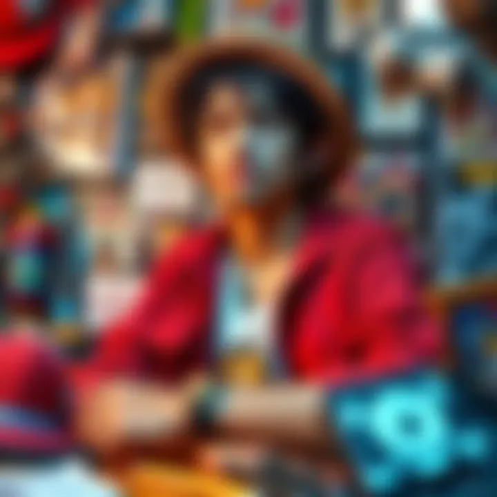 A person dressed as Luffy from One Piece, surrounded by memorabilia from the series, showcasing their passion for the anime.