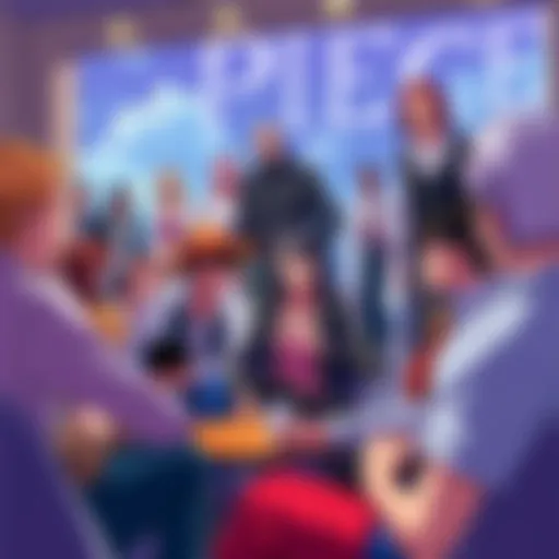 Fans of One Piece engaged in a lively discussion about the significance of the LRLI arc, with characters from the series featured in the background