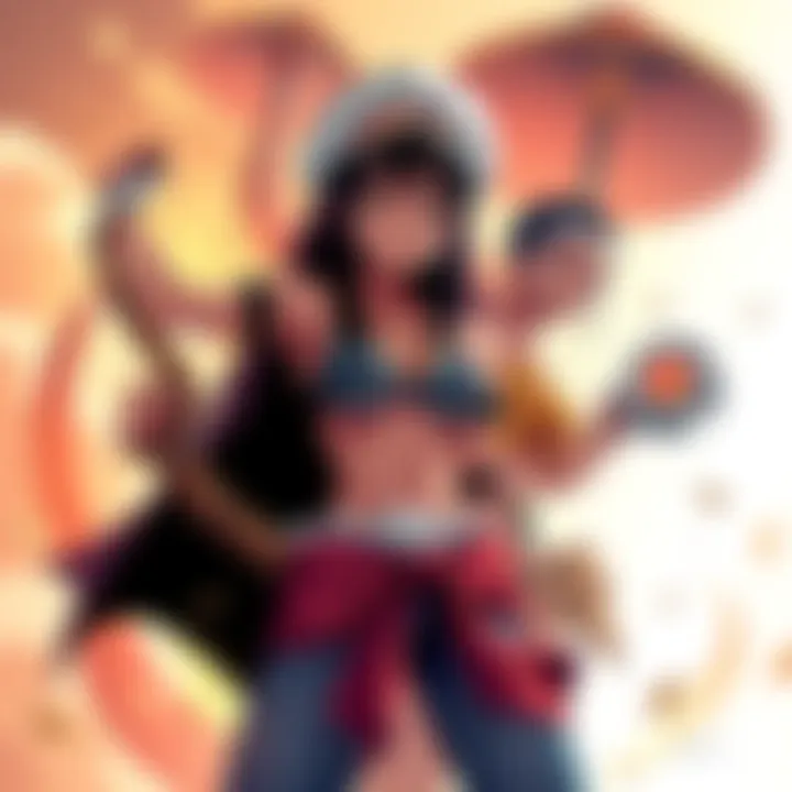 Illustration featuring Robin, Nami, and Big Mom in action poses highlighting their strength