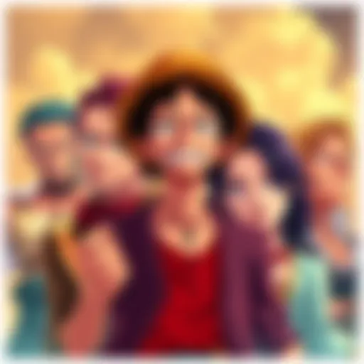 Key characters from One Piece live-action adaptation with expressions of confusion and debate over the plot.