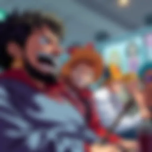 Fans laughing at One Piece roleplay memes featuring characters in funny situations
