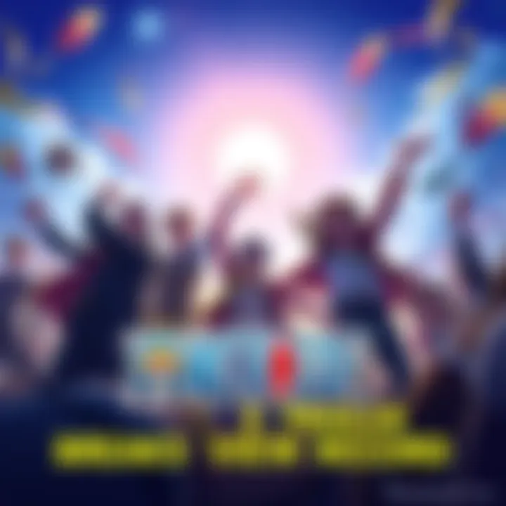 A vibrant scene featuring characters from One Piece celebrating the success of their Season 2 trailer's views, showing excitement and energy.