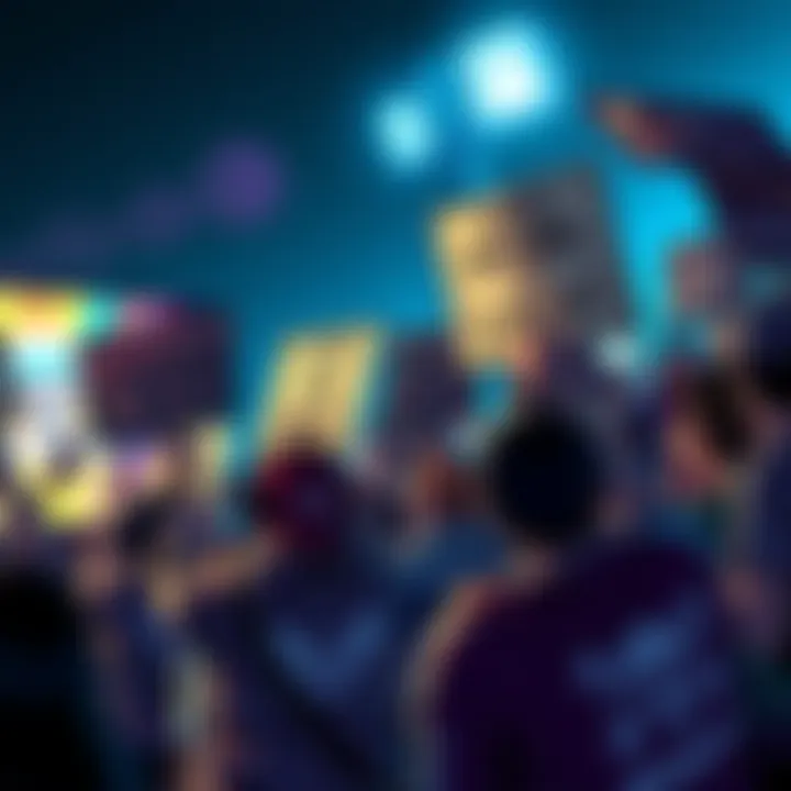 Fans holding signs asking for original One Piece soundtracks during a rally