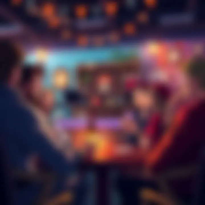 Fans discussing the existence of the One Piece treasure with animated expressions and pirate-themed decorations in a cozy forum setting.