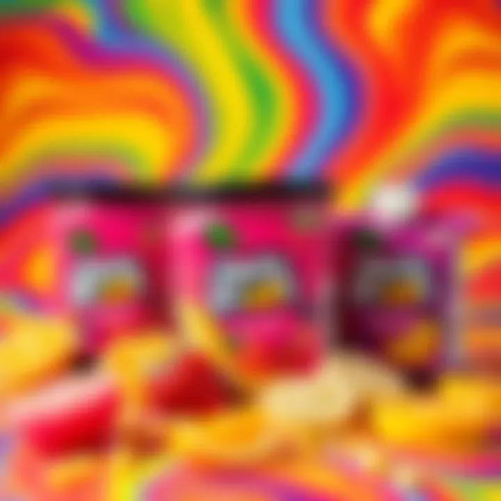 Only Froot products are displayed on a colorful background, showcasing their vibrant packaging and flavors.
