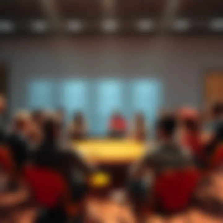 A group of diverse people sitting in a circle, engaging in conversation during a Q&A session.