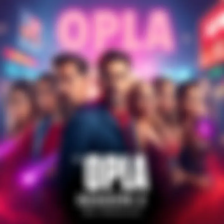 A vibrant promotional poster showcasing the cast of OPLA Season 2 with flashy graphics and marketing details