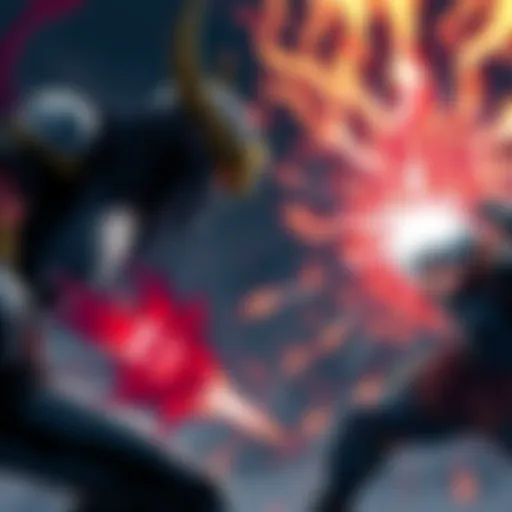 The OPM Team battling iconic opponents like Shigaraki and Kaguya in an intense 4v1 fight