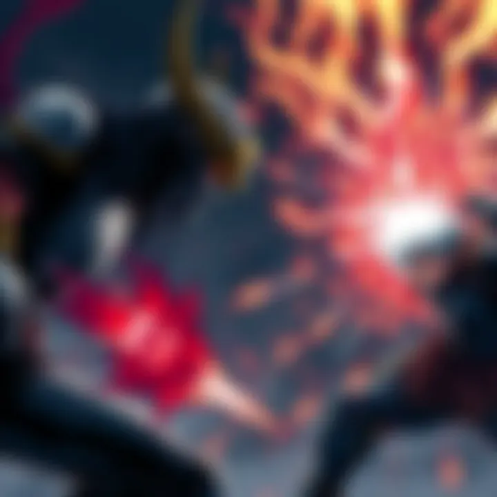 The OPM Team battling iconic opponents like Shigaraki and Kaguya in an intense 4v1 fight