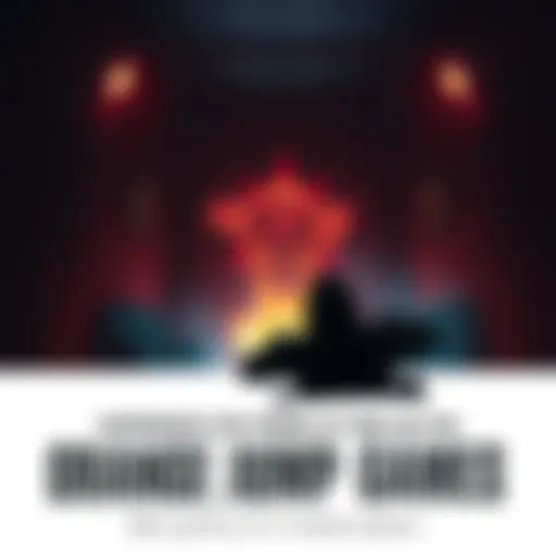 A player in a dark room jumping back in fear as a scary character appears on the screen during an Orange Jumpscare game.