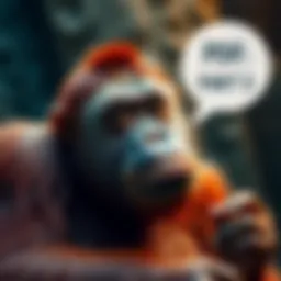 An orangutan animatedly sharing thoughts on the PDF episode with humor and insights