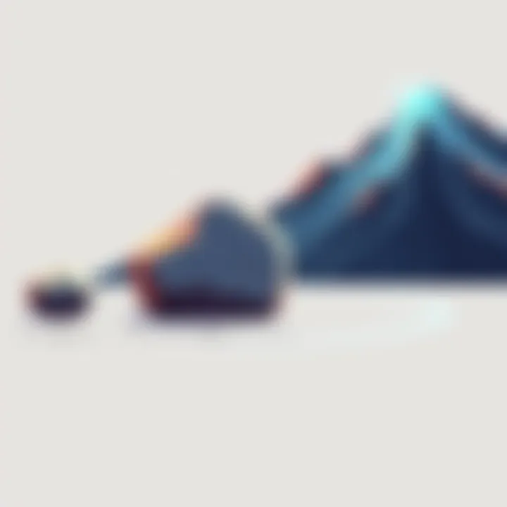 An illustration showing different sizes of objects side by side to represent order of magnitude, such as a small pebble, a large rock, and a mountain.