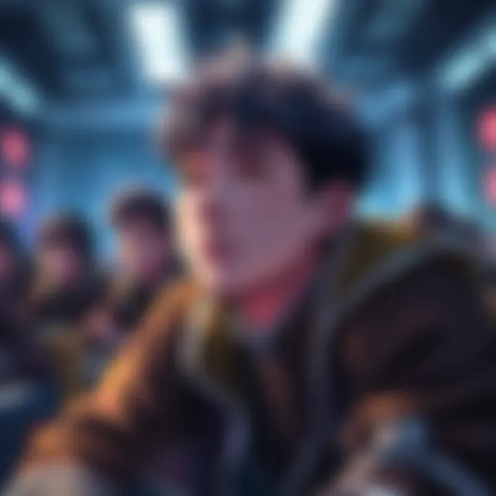 Osamu, a jungler in a team setting, looking uncertain during a match, with teammates strategizing in the background.