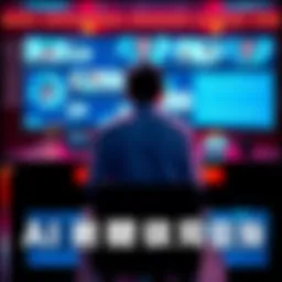 Osekkai sitting at a desk with AI-generated thumbnails displayed on a screen behind him, engaging with fans in comments