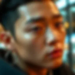 A person showcasing Ouhon's stylish eyebrows, perfectly shaped and groomed, with a natural finish.