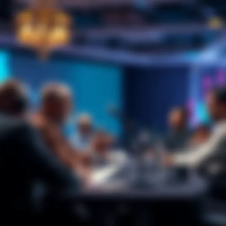 Participants discuss Imu's biggest threat during a panel discussion with microphones and notes in front of them